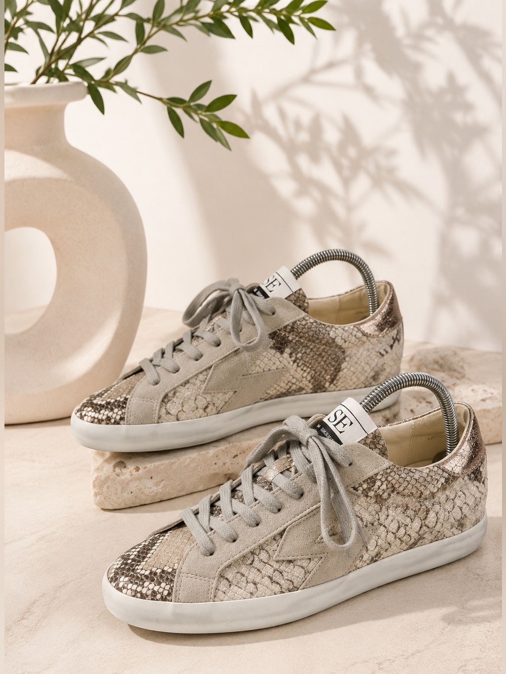 SAM EDELMAN
Areson Snake-Embossed Sneakers 8.5